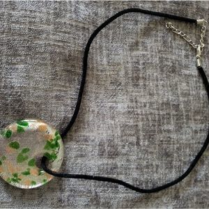 Beautiful Italian Glass Pendant Necklace